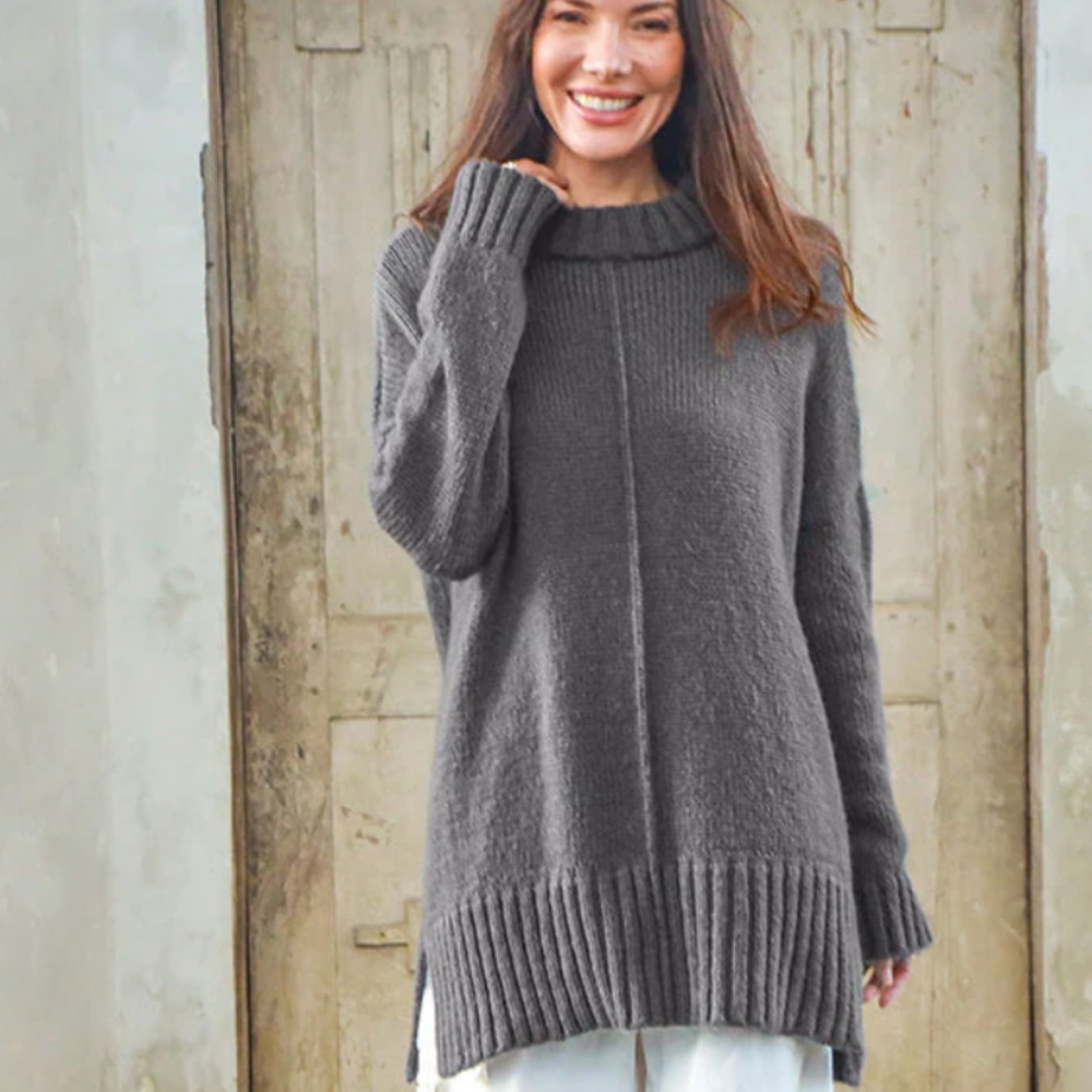 Wood Ships Brand - DREW MOCK T TUNIC / Color: Gunmetal / Size: 2-4